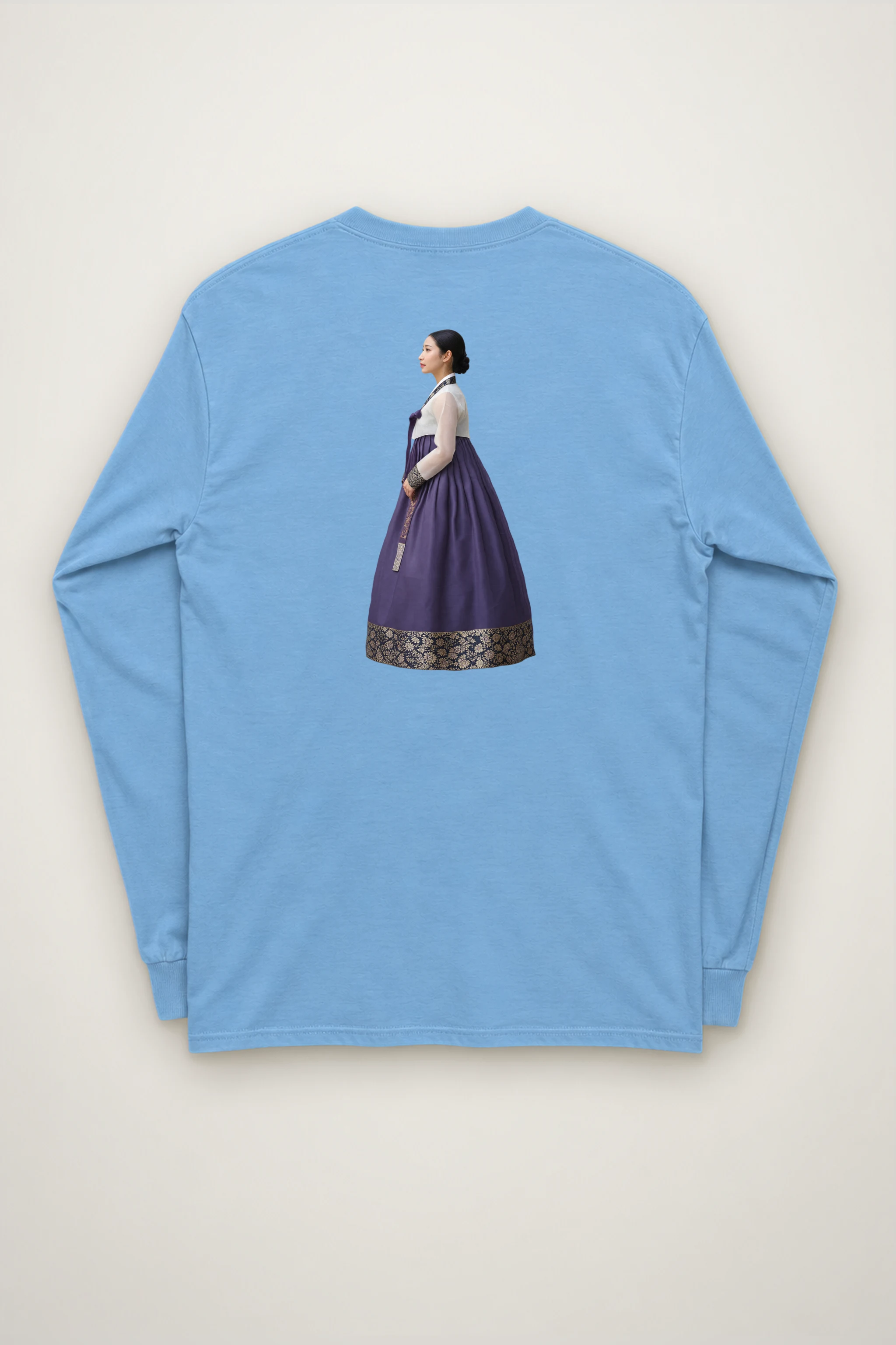 "Gold Botanical Brocade" Unisex Longsleeve T-shirt