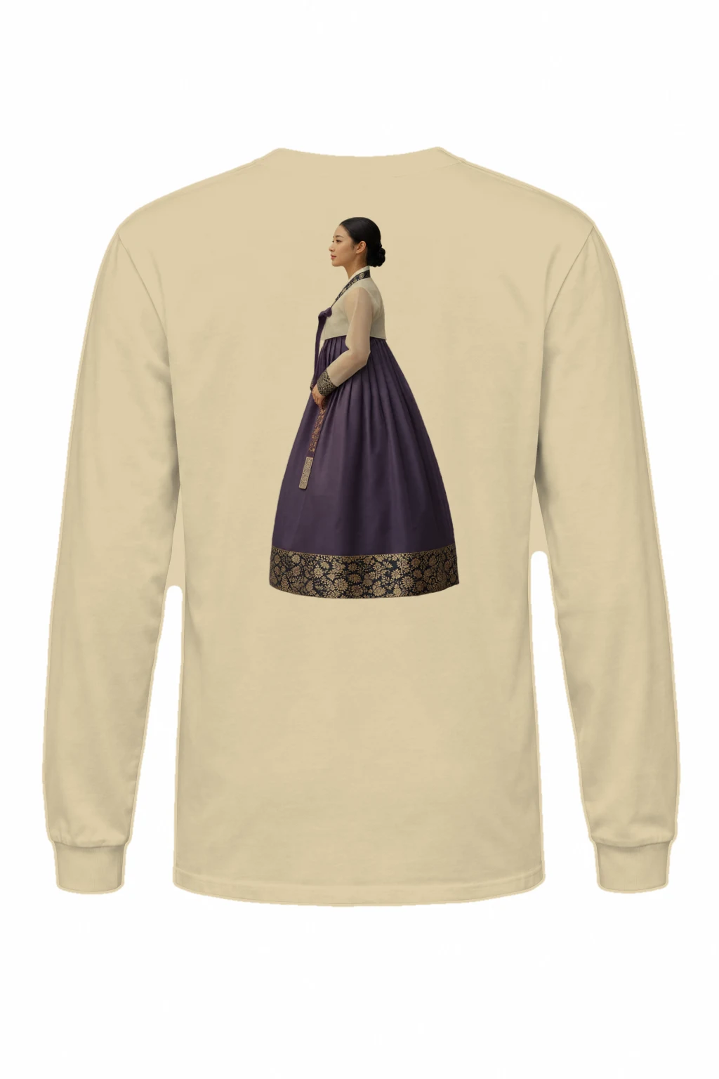 "Gold Botanical Brocade" Unisex Longsleeve T-shirt | Gildan 2400