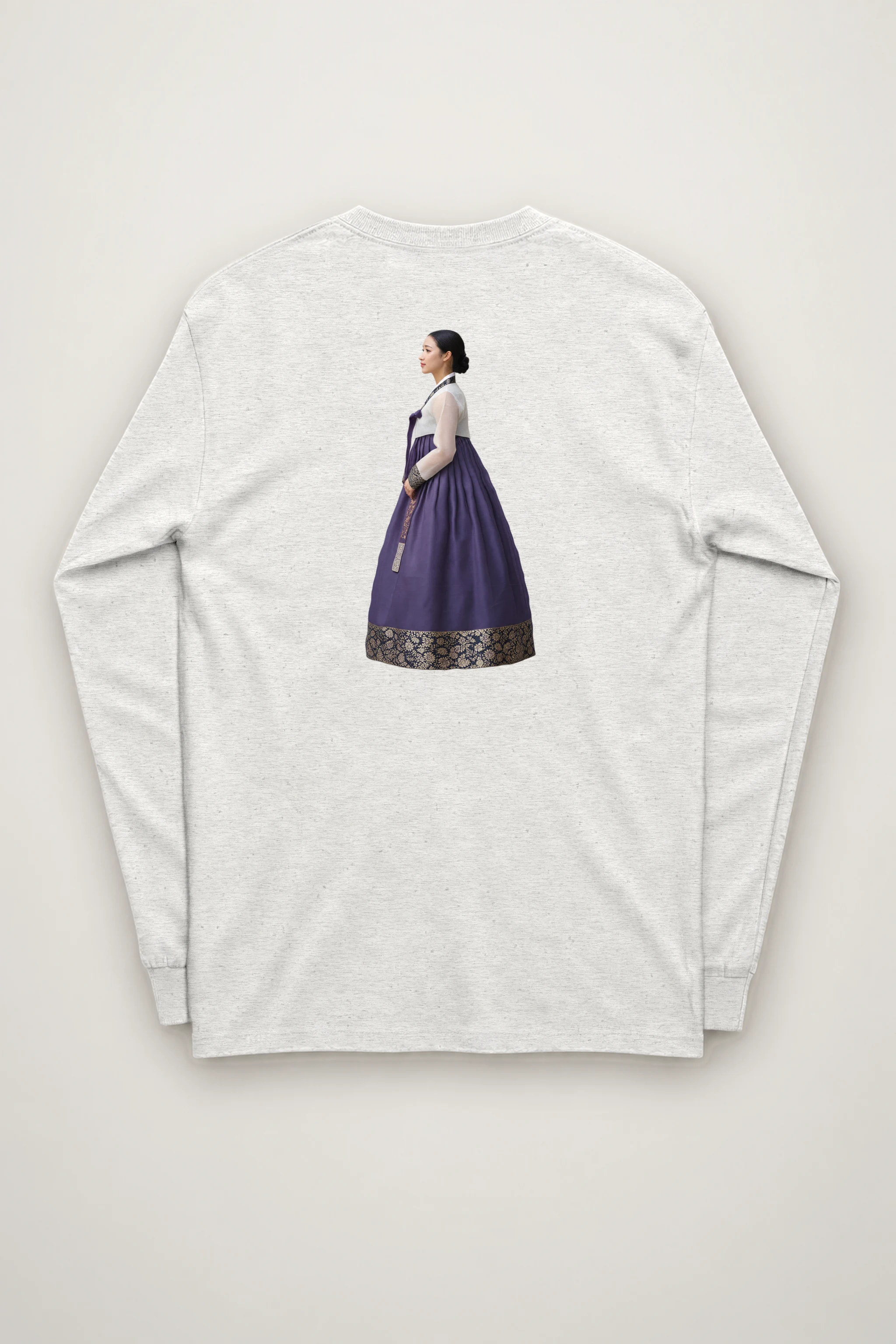 "Gold Botanical Brocade" Unisex Longsleeve T-shirt