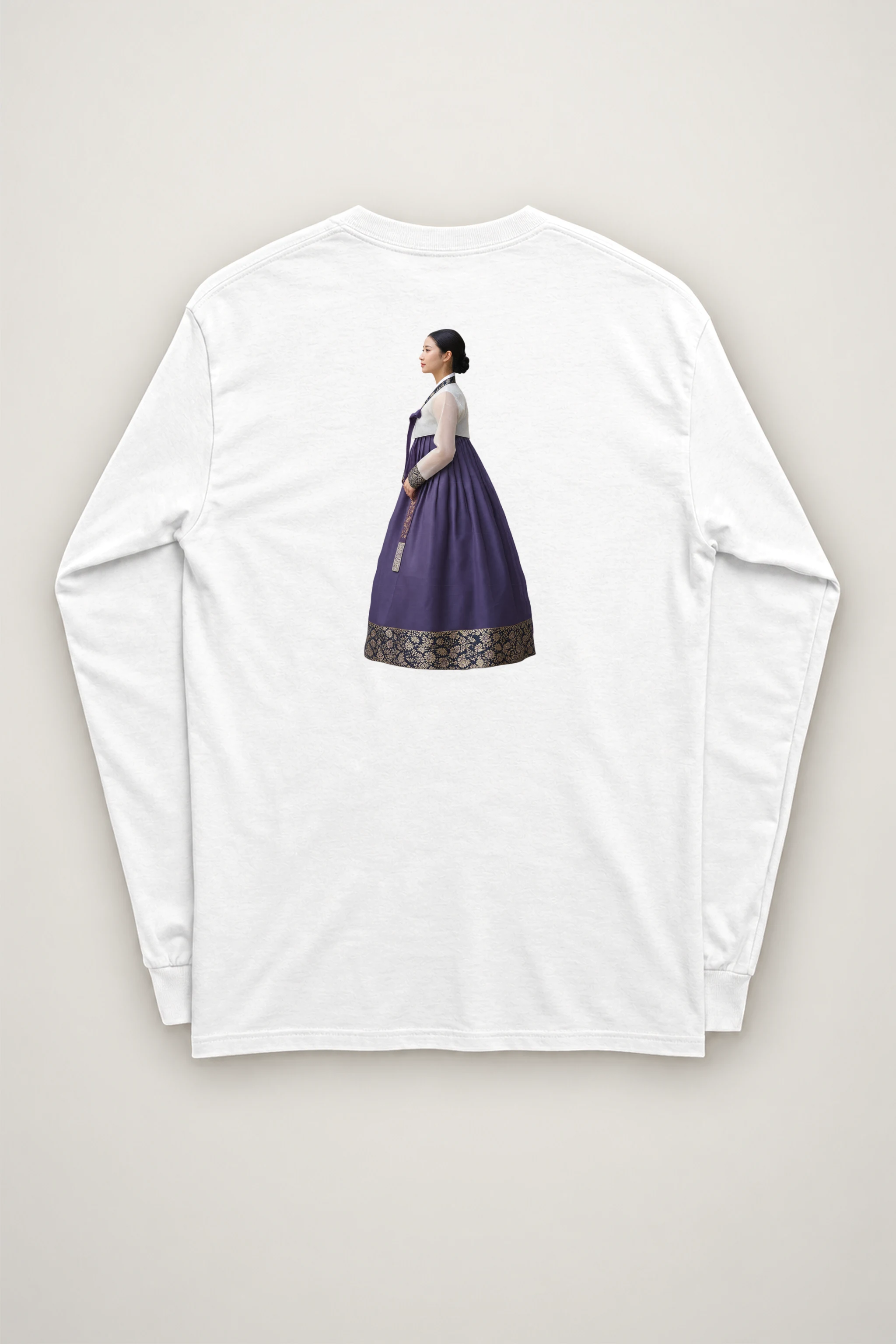 "Gold Botanical Brocade" Unisex Longsleeve T-shirt