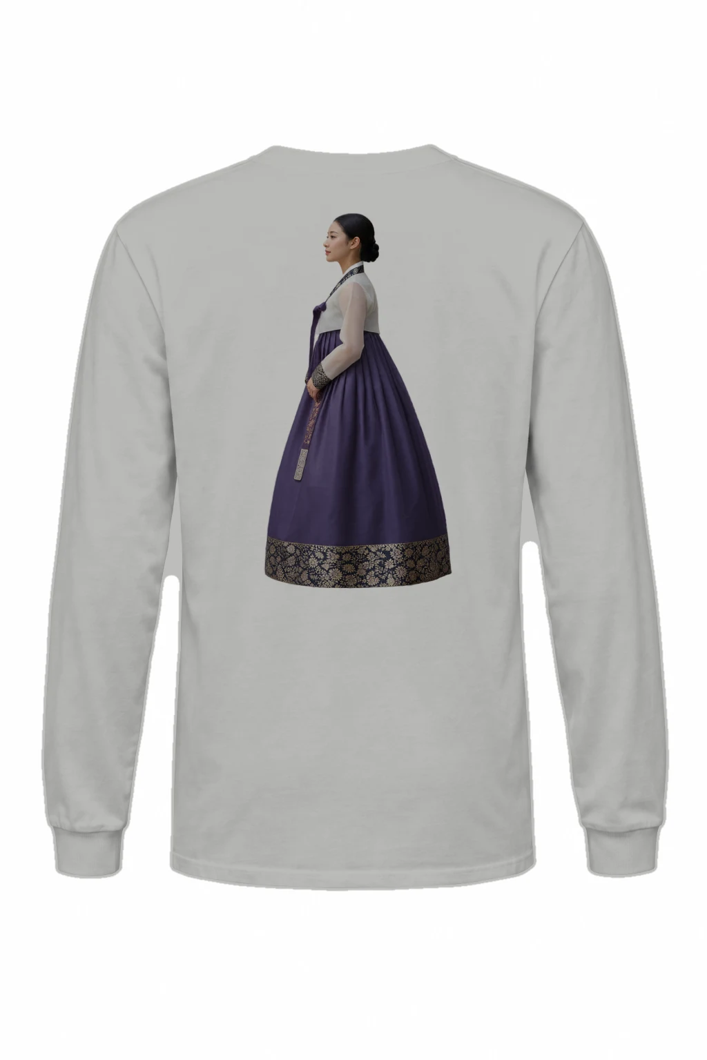 "Gold Botanical Brocade" Unisex Longsleeve T-shirt | Gildan 2400