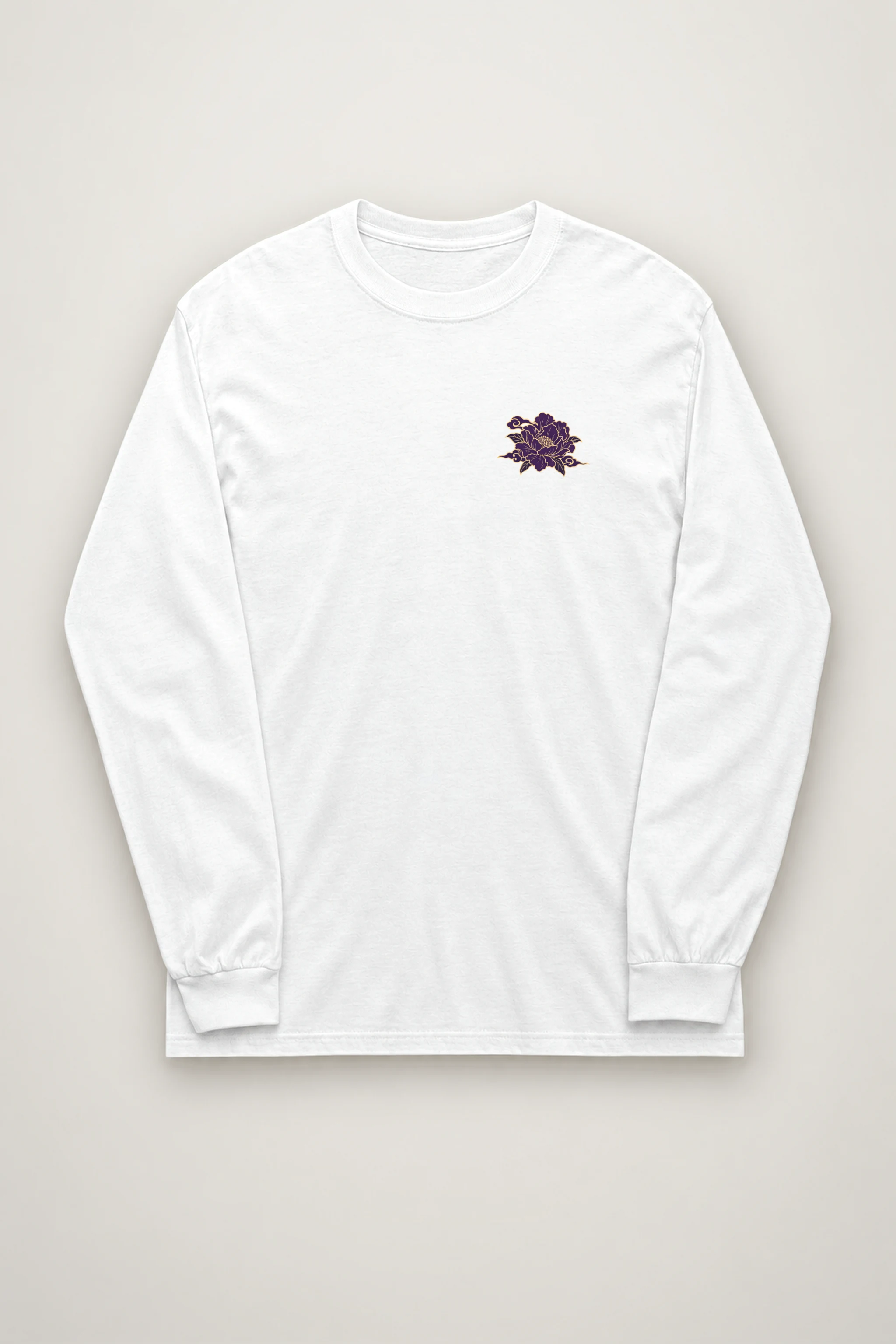 "Gold Botanical Brocade" Unisex Longsleeve T-shirt