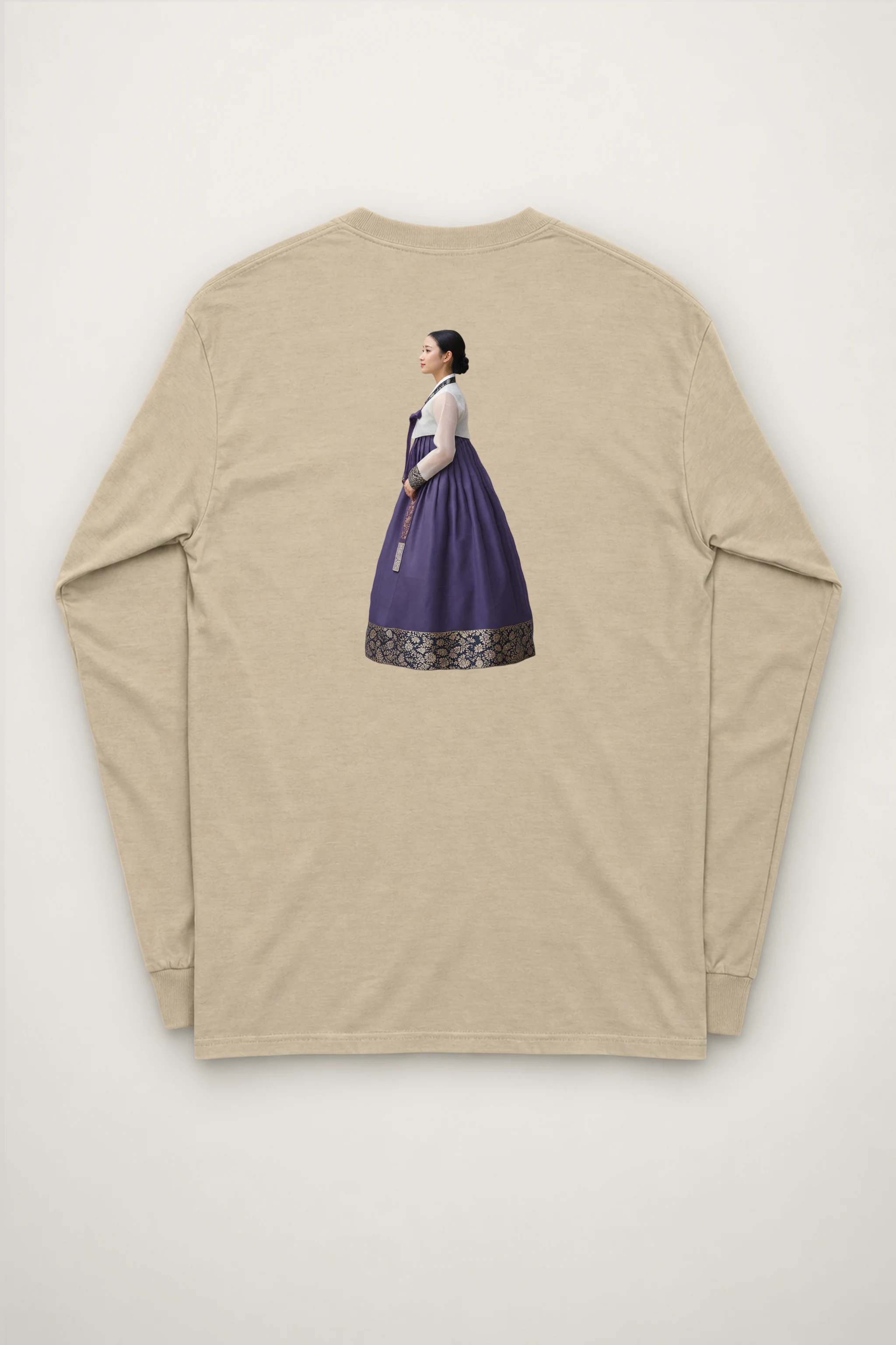 "Gold Botanical Brocade" Unisex Longsleeve T-shirt
