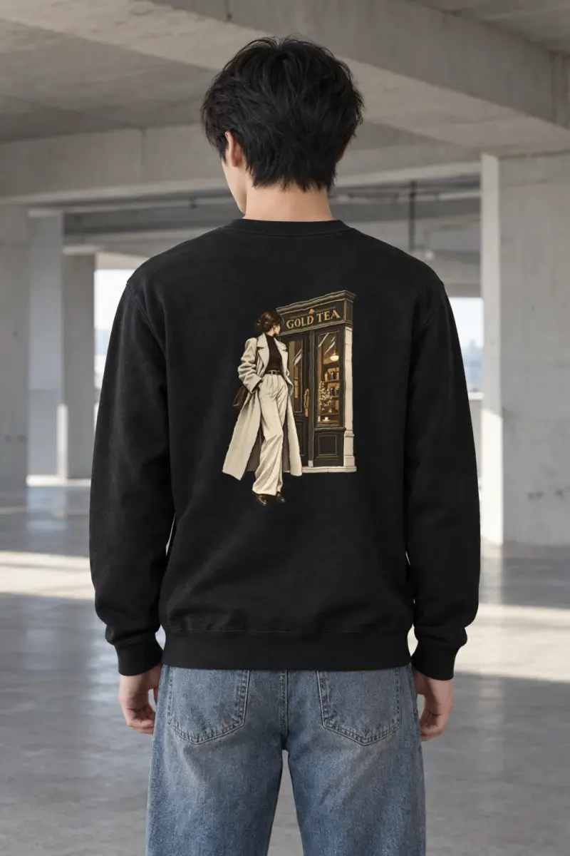 "Gold Tea Arrival" Heavy Blend Unisex Crewneck Sweatshirt