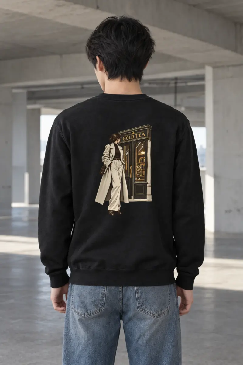 "Gold Tea Arrival" Heavy Blend Unisex Crewneck Sweatshirt