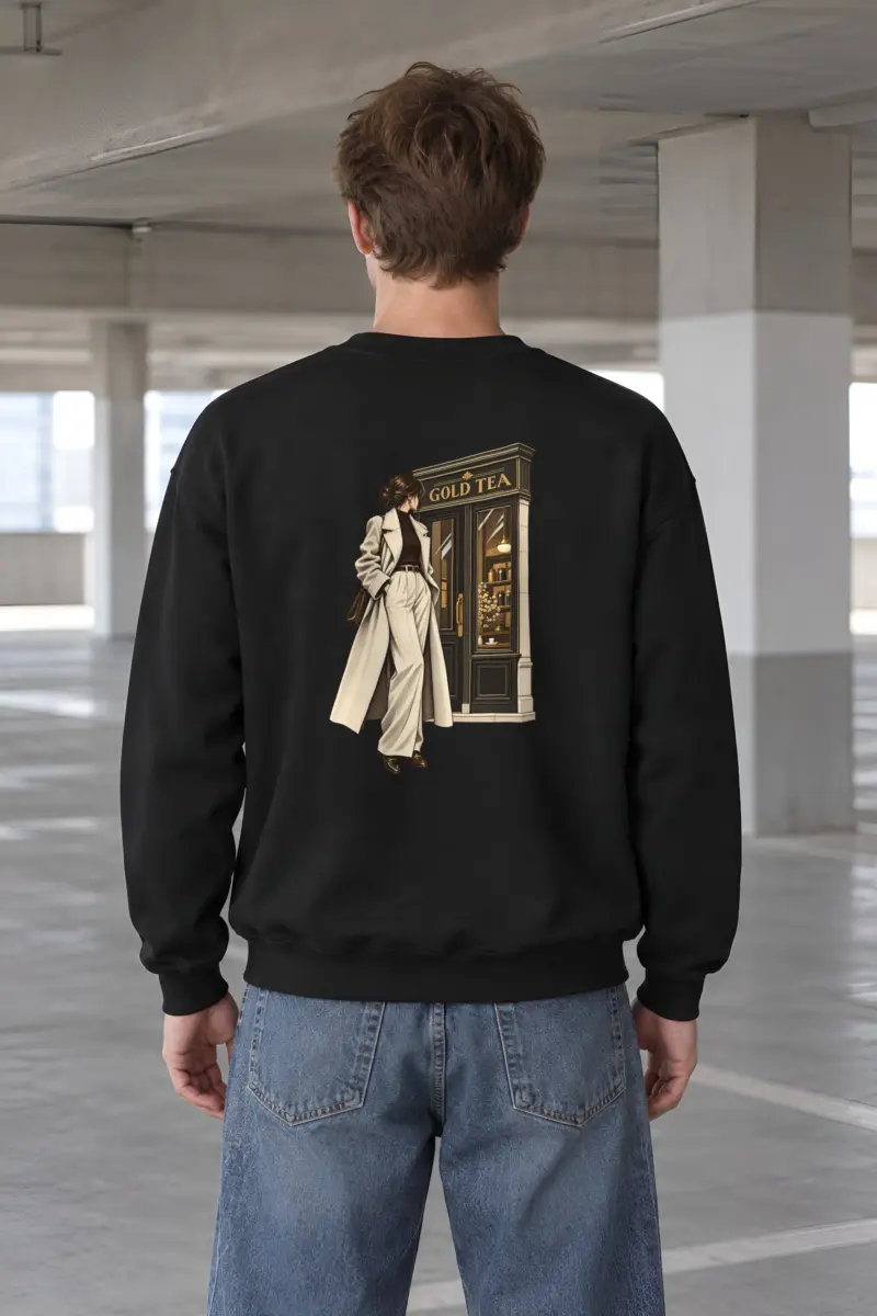 "Gold Tea Arrival" Heavy Blend Unisex Crewneck Sweatshirt
