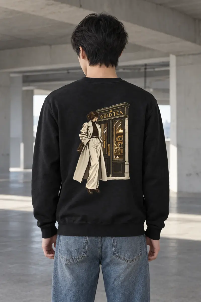 "Gold Tea Arrival" Heavy Blend Unisex Crewneck Sweatshirt