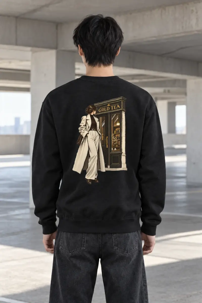 "Gold Tea Arrival" Heavy Blend Unisex Crewneck Sweatshirt | Gildan 18000