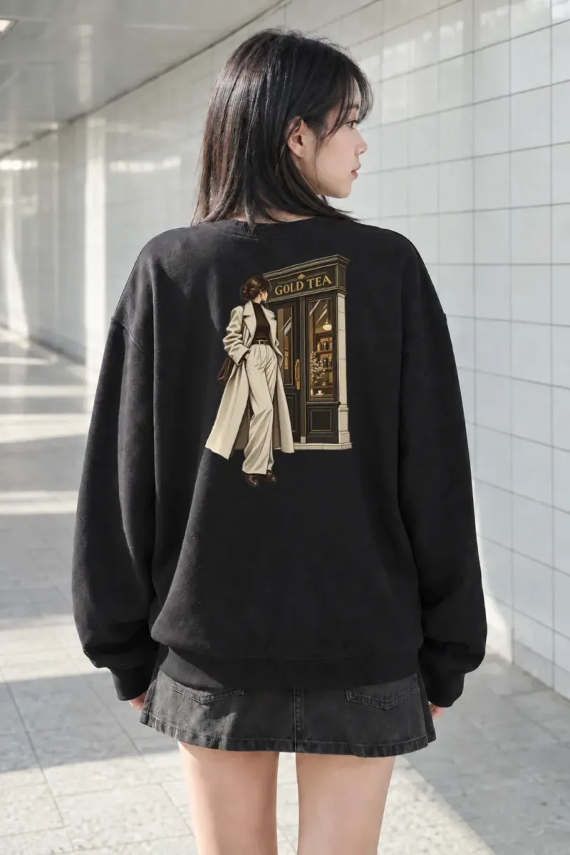 "Gold Tea Arrival" Heavy Blend Unisex Crewneck Sweatshirt | Gildan 18000