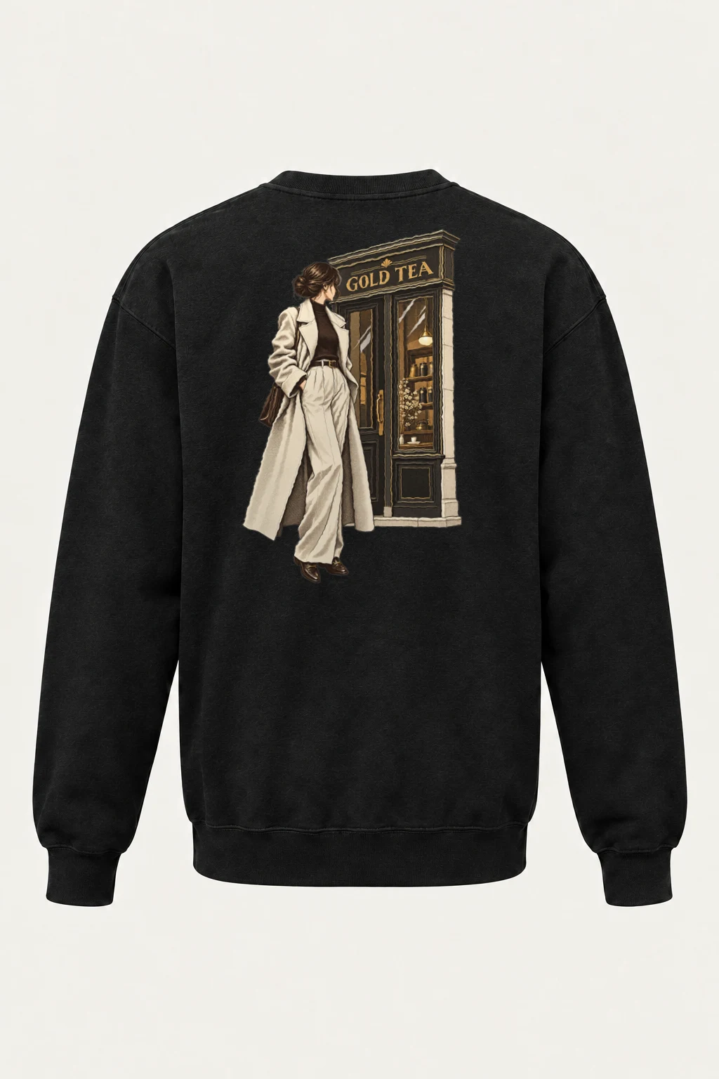 "Gold Tea Arrival" Heavy Blend Unisex Crewneck Sweatshirt | Gildan 18000