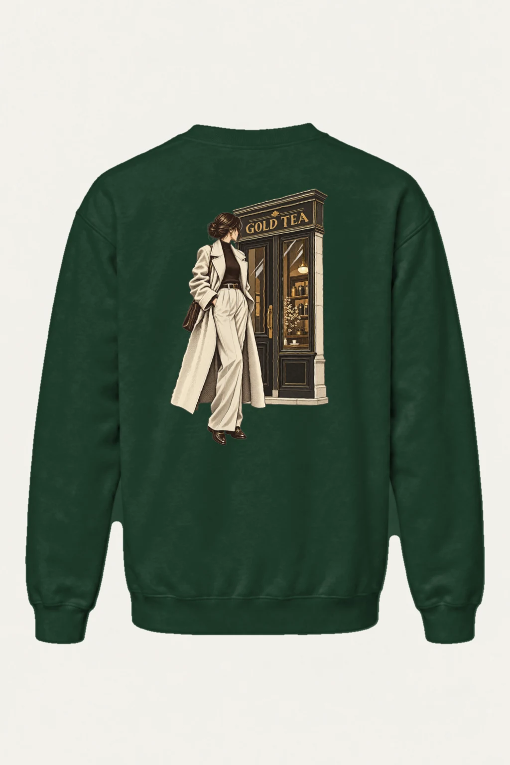 "Gold Tea Arrival" Heavy Blend Unisex Crewneck Sweatshirt | Gildan 18000