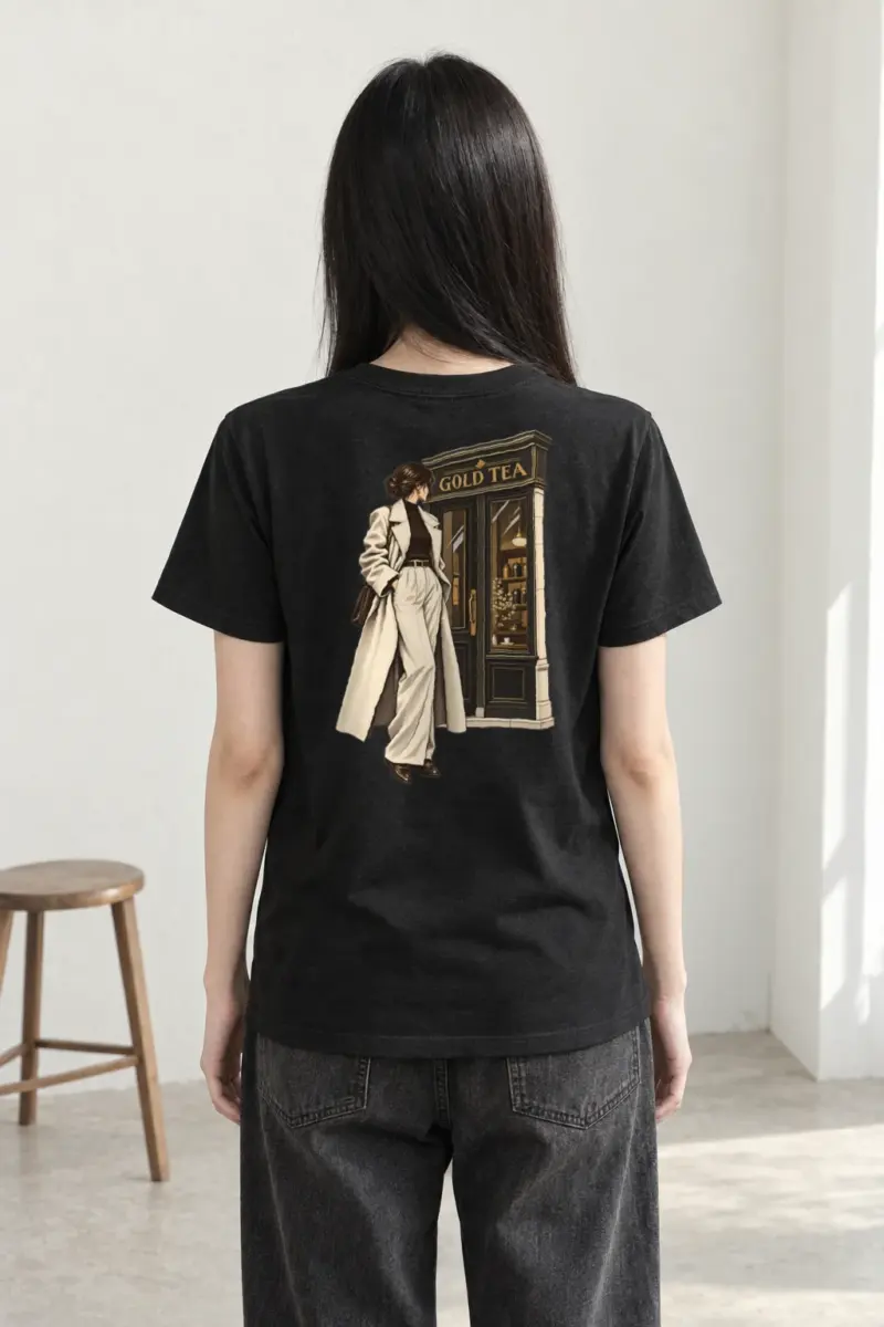 "Gold Tea Arrival" Heavyweight Unisex Crewneck T-shirt | Gildan 5000