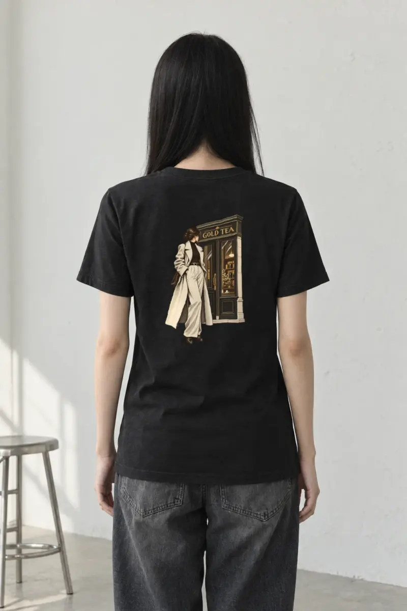 "Gold Tea Arrival" Heavyweight Unisex Crewneck T-shirt