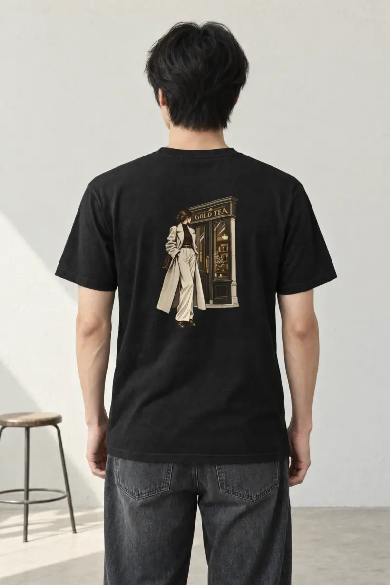 "Gold Tea Arrival" Heavyweight Unisex Crewneck T-shirt