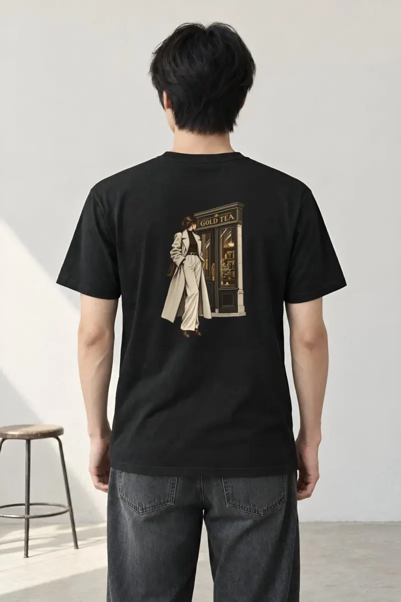 "Gold Tea Arrival" Heavyweight Unisex Crewneck T-shirt