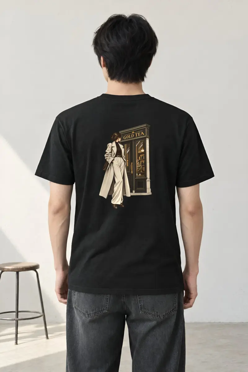 "Gold Tea Arrival" Heavyweight Unisex Crewneck T-shirt