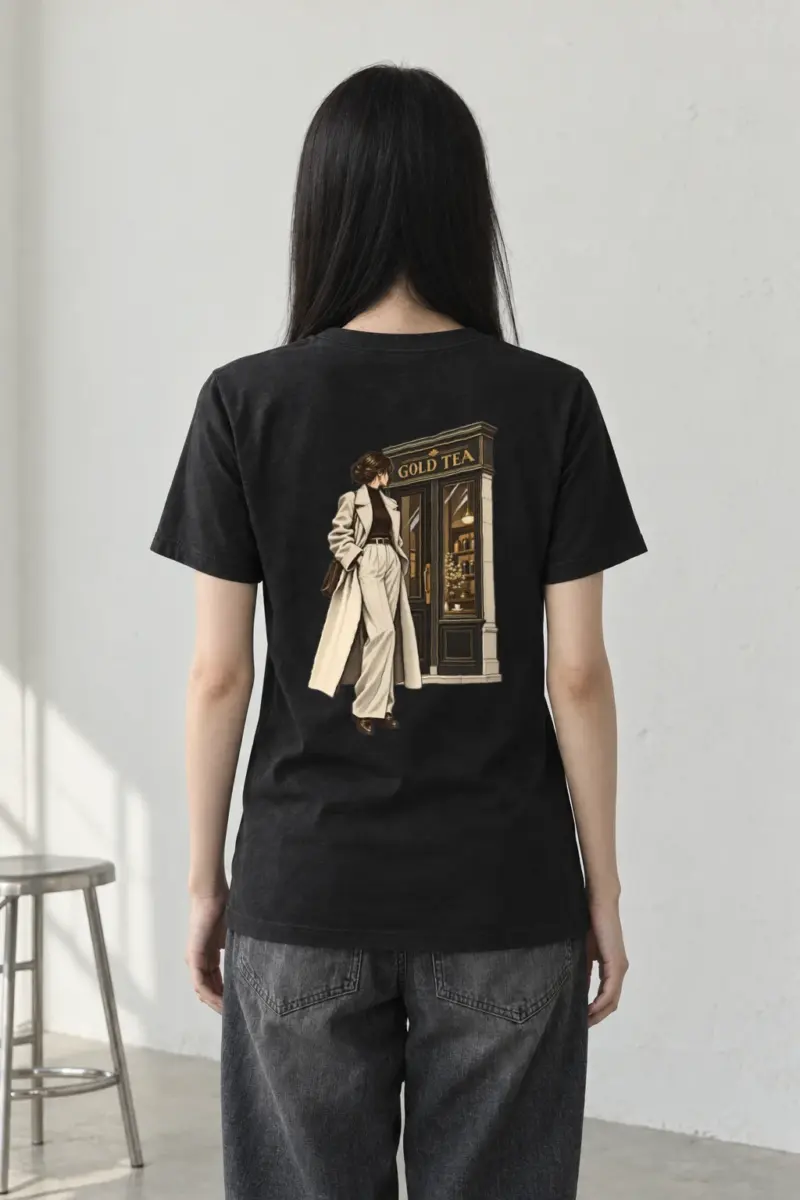 "Gold Tea Arrival" Heavyweight Unisex Crewneck T-shirt