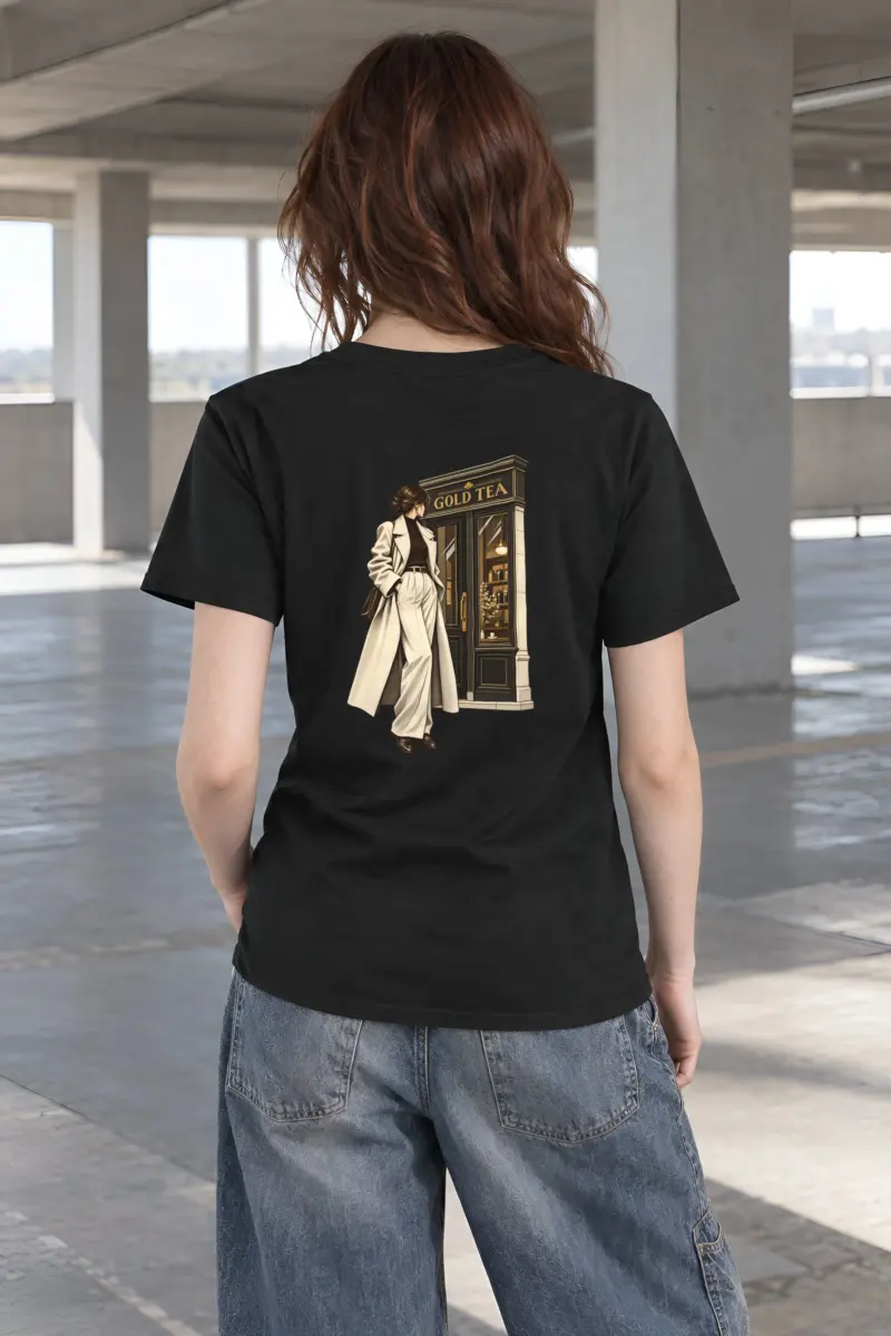 "Gold Tea Arrival" Heavyweight Unisex Crewneck T-shirt