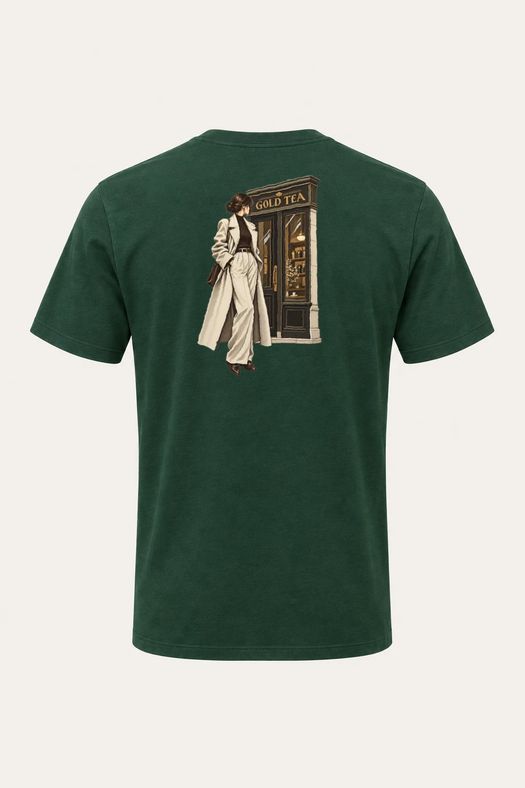 "Gold Tea Arrival" Heavyweight Unisex Crewneck T-shirt | Gildan 5000