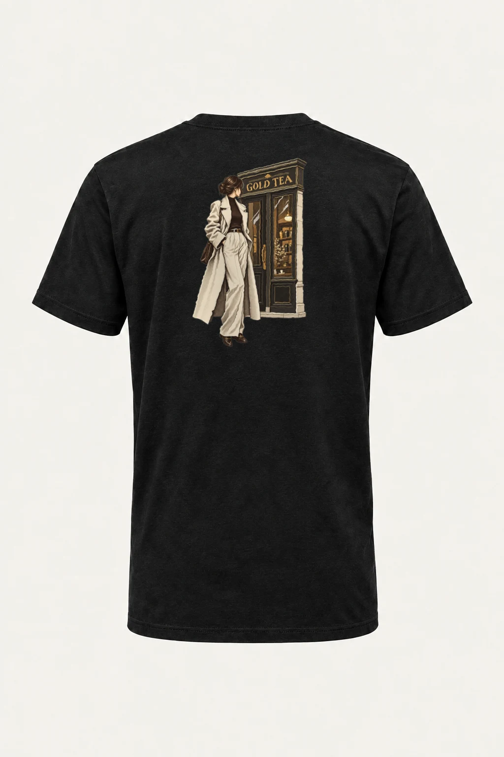 "Gold Tea Arrival" Heavyweight Unisex Crewneck T-shirt | Gildan 5000