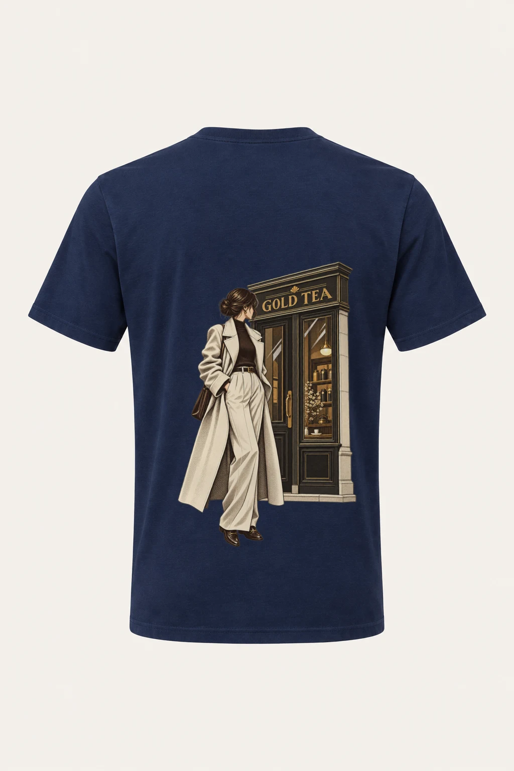 "Gold Tea Arrival" Heavyweight Unisex Crewneck T-shirt | Gildan 5000