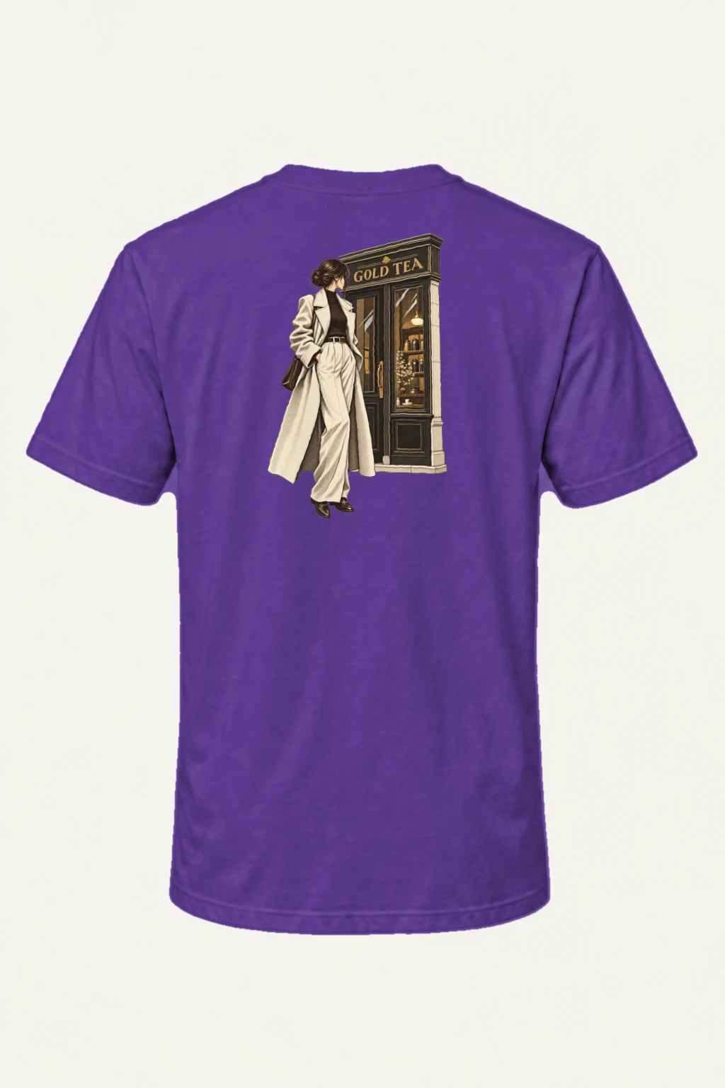 "Gold Tea Arrival" Heavyweight Unisex Crewneck T-shirt | Gildan 5000