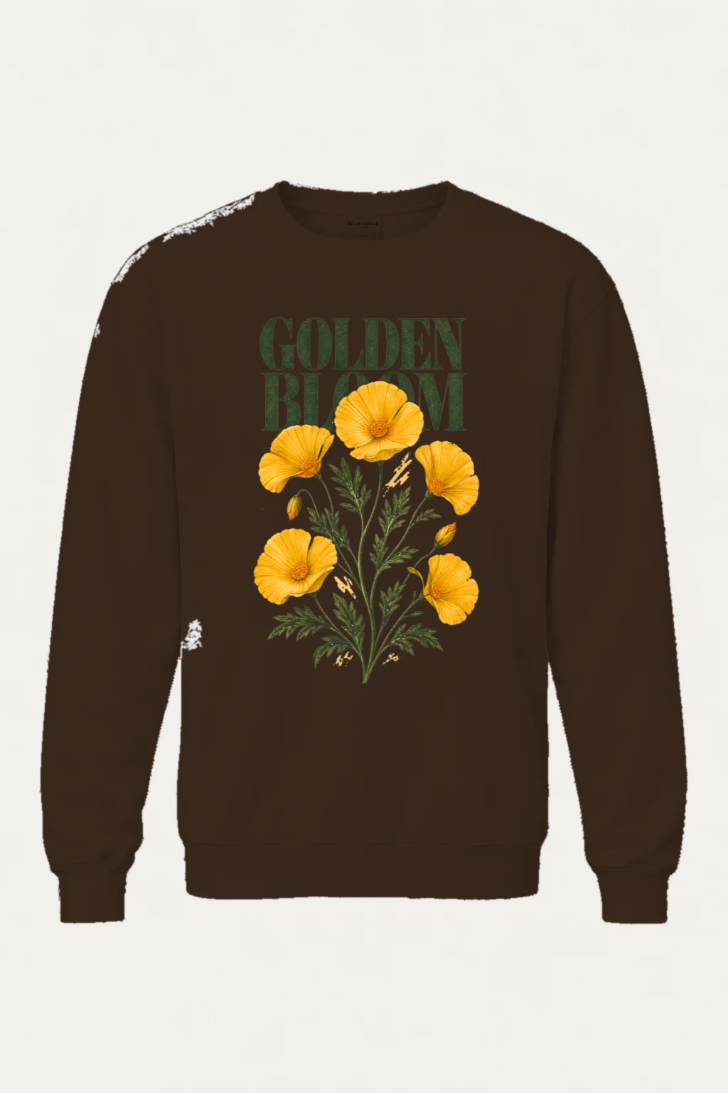 "Golden Bloom" Heavy Blend Unisex Crewneck Sweatshirt | Gildan 18000