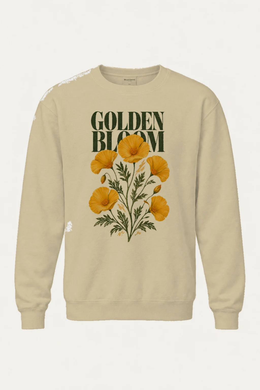 "Golden Bloom" Heavy Blend Unisex Crewneck Sweatshirt | Gildan 18000