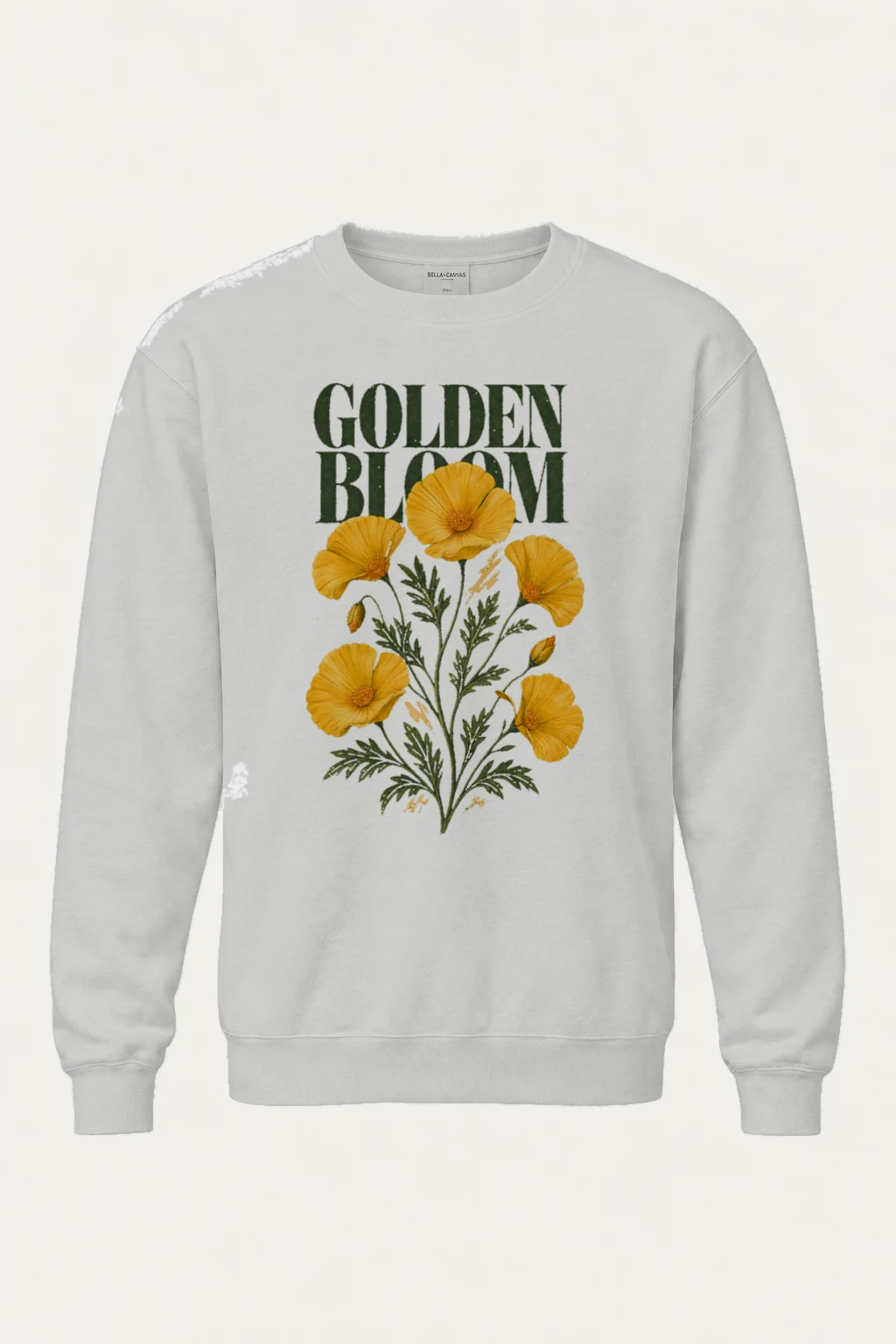 "Golden Bloom" Heavy Blend Unisex Crewneck Sweatshirt | Gildan 18000
