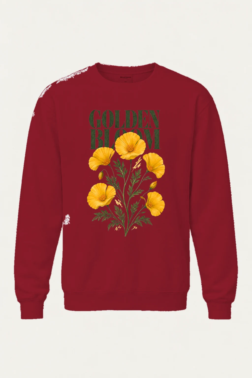 "Golden Bloom" Heavy Blend Unisex Crewneck Sweatshirt | Gildan 18000