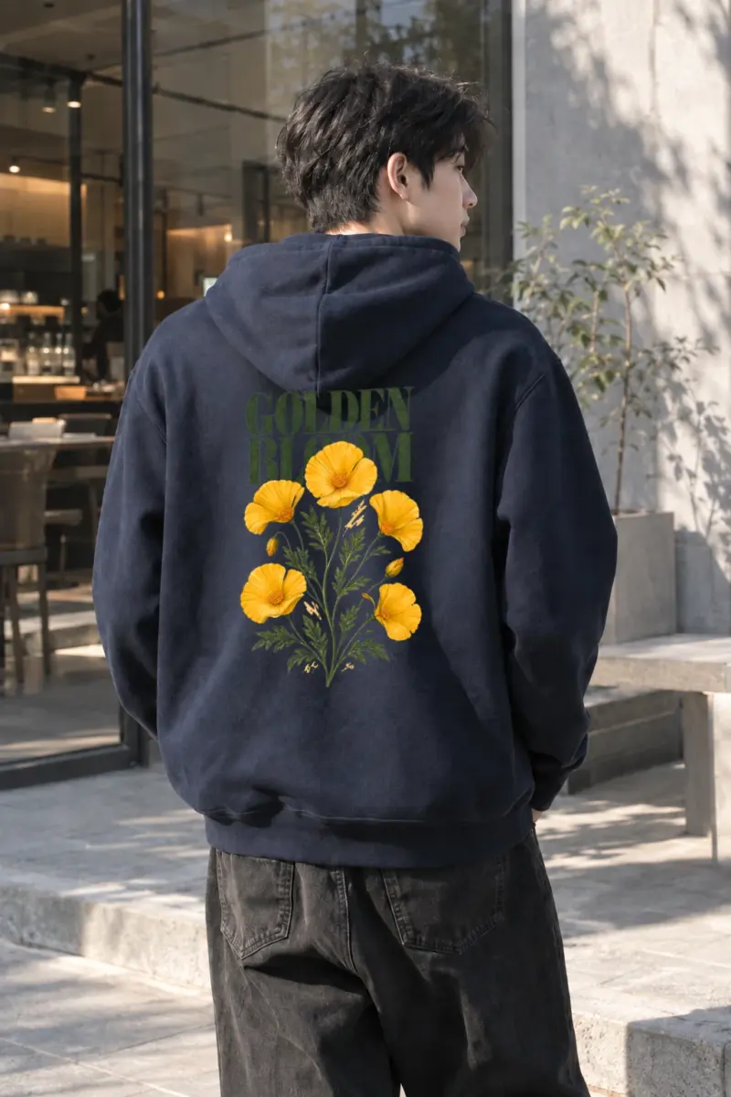 "Golden Bloom" Heavy Blend Unisex Pullover Hoodie | Gildan 18500