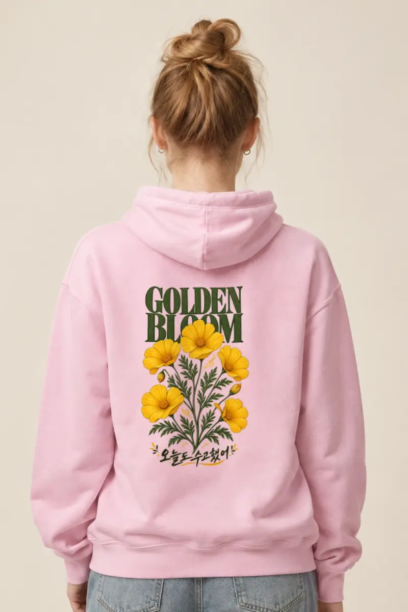 "Golden Bloom" Heavy Blend Unisex Pullover Hoodie