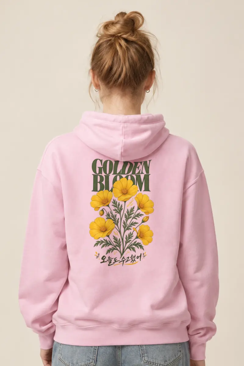 "Golden Bloom" Heavy Blend Unisex Pullover Hoodie