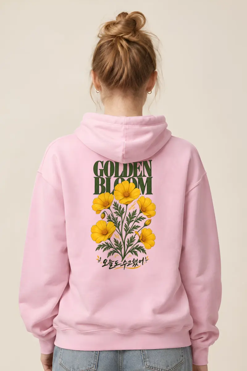 "Golden Bloom" Heavy Blend Unisex Pullover Hoodie