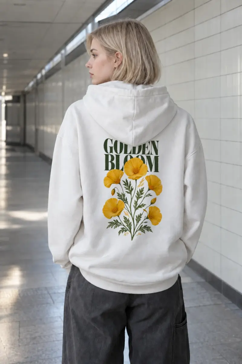 “Golden Bloom” Heavy Blend Unisex Pullover Hoodie | Gildan 18500