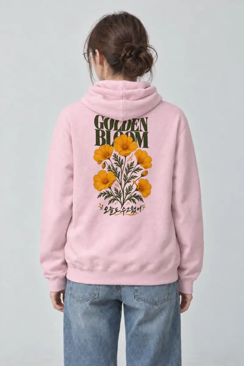 "Golden Bloom" Heavy Blend Unisex Pullover Hoodie