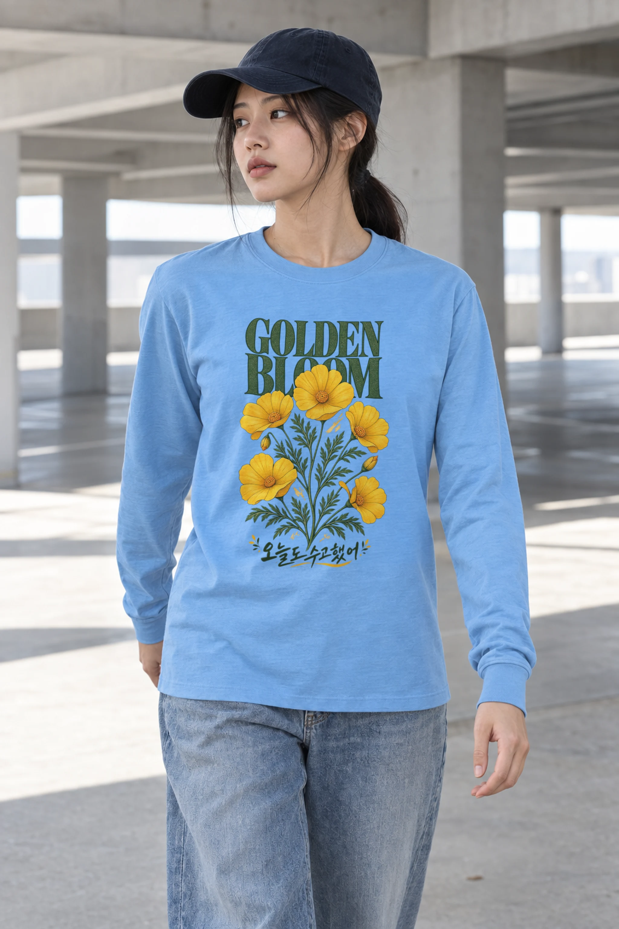 "Golden Bloom" Unisex Longsleeve T-shirt