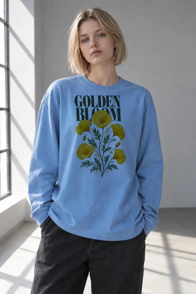 “Golden Bloom” Unisex Longsleeve T-shirt | Gildan 2400