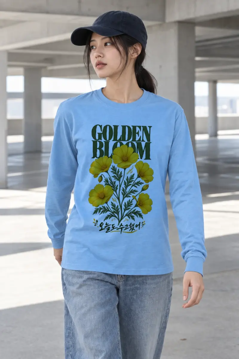 "Golden Bloom" Unisex Longsleeve T-shirt
