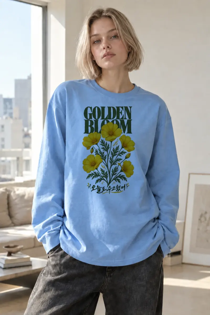 "Golden Bloom" Unisex Longsleeve T-shirt | Gildan 2400