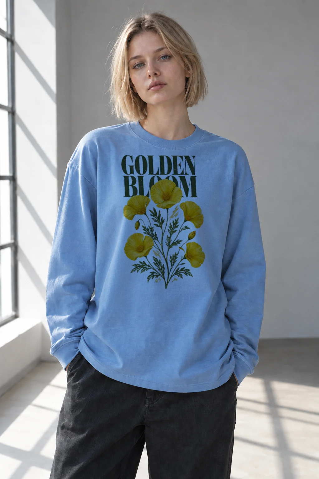 "Golden Bloom" Unisex Longsleeve T-shirt | Gildan 2400