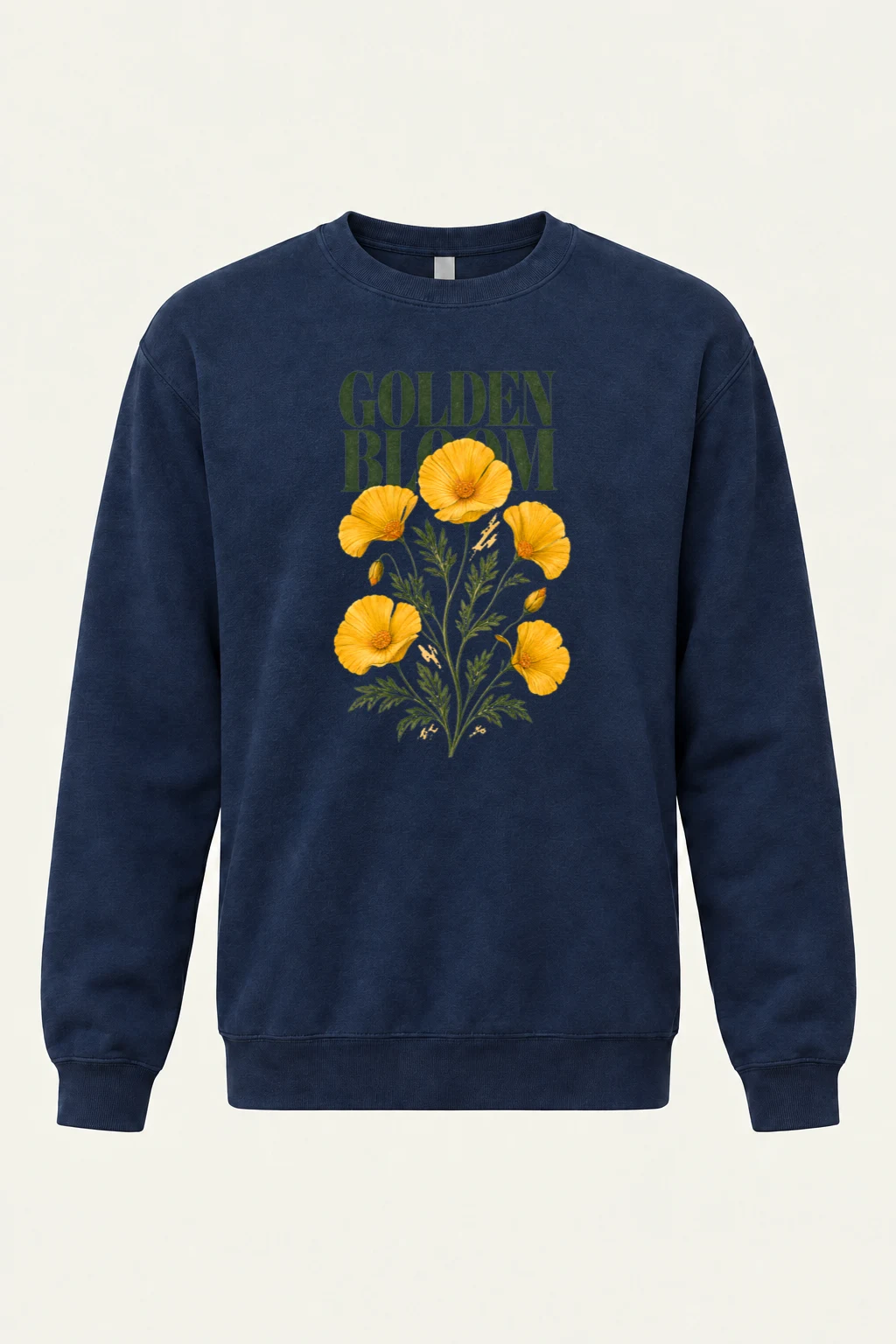 "Golden Bloom" Unisex Sponge Fleece Crewneck Sweatshirt | Bella + Canvas 3901