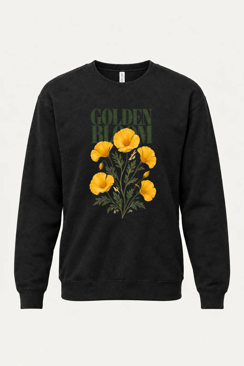 "Golden Bloom" Unisex Sponge Fleece Crewneck Sweatshirt | Bella + Canvas 3901