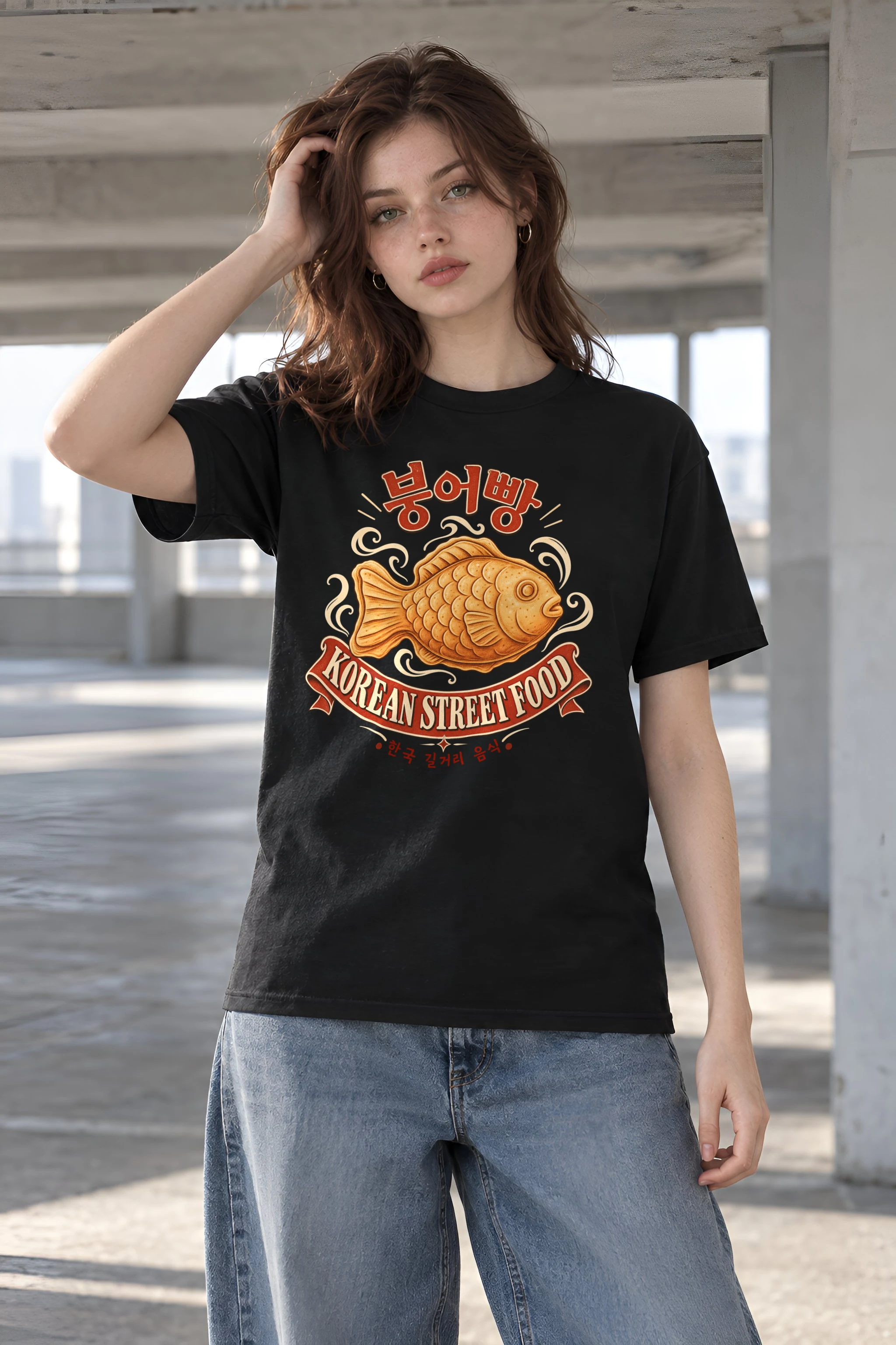 "Golden Bungeoppang" Heavyweight Unisex Crewneck T-shirt