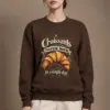 "Golden Croissant" Heavy Blend Unisex Crewneck Sweatshirt | Gildan 18000