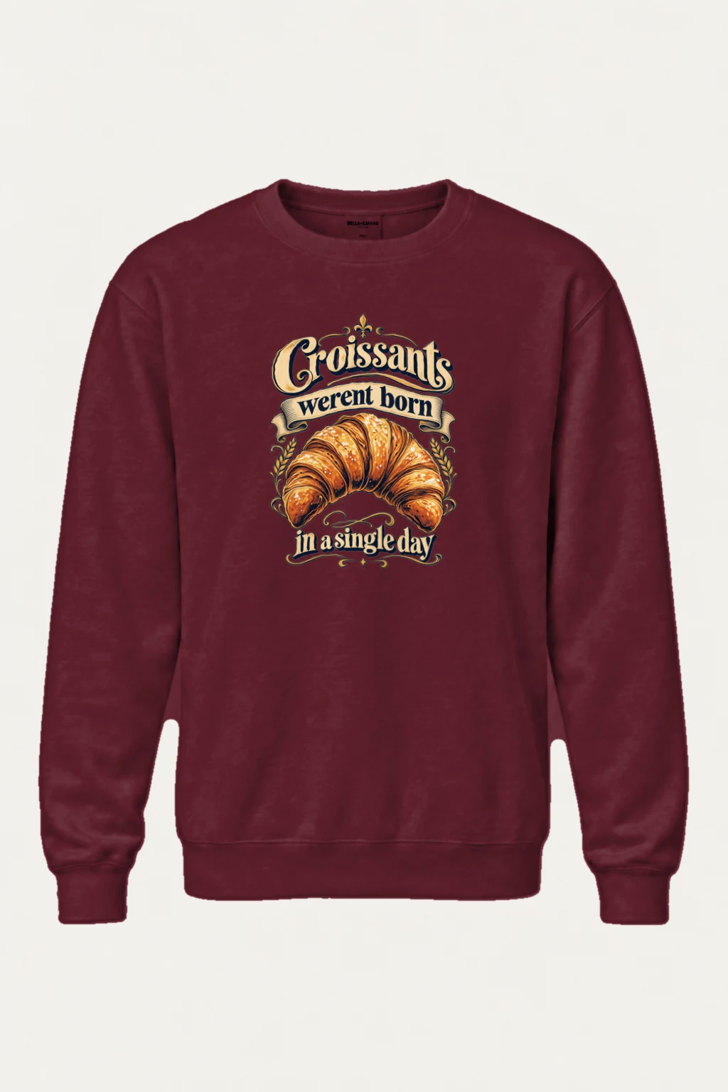 "Golden Croissant" Heavy Blend Unisex Crewneck Sweatshirt | Gildan 18000