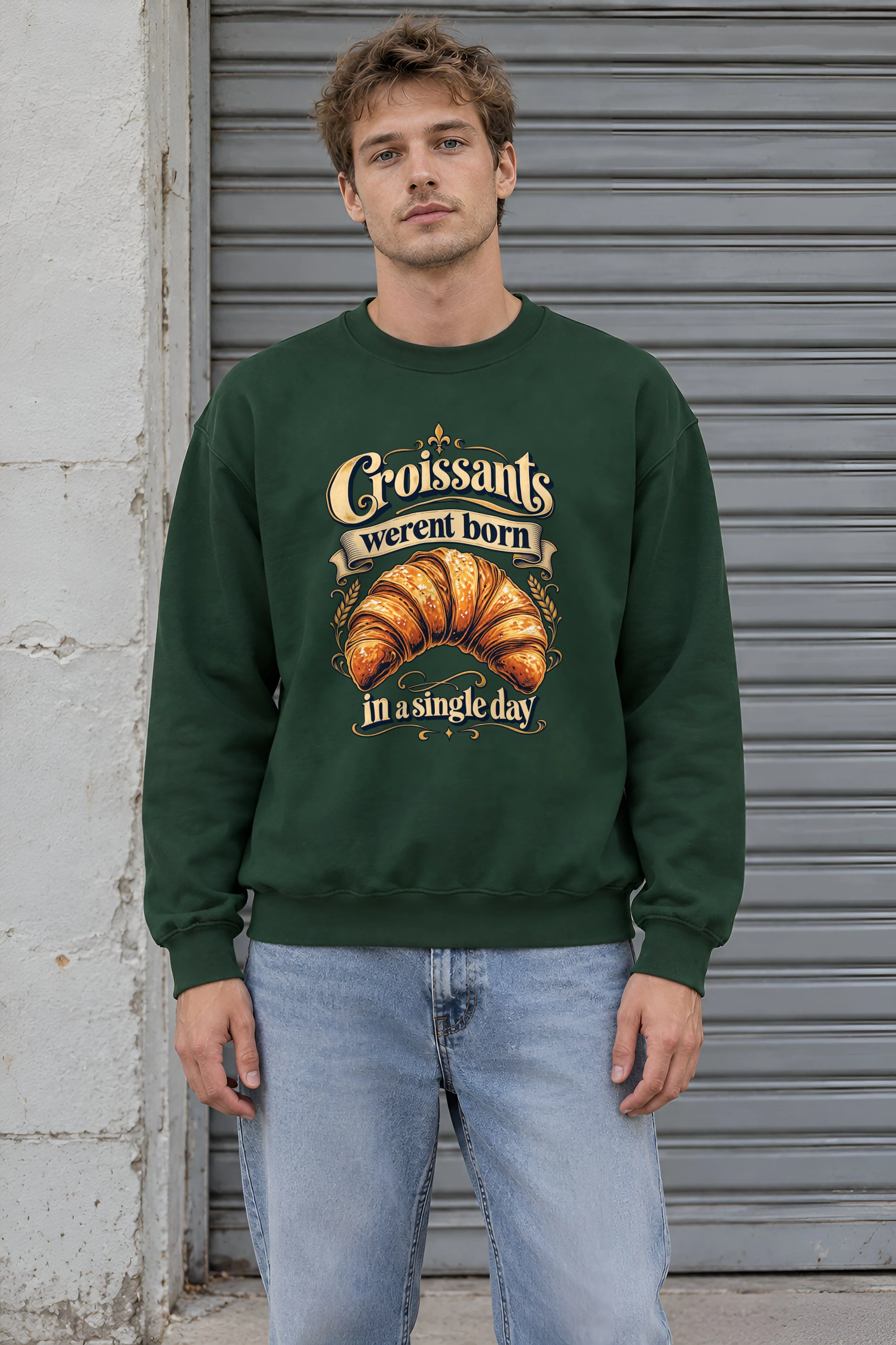"Golden Croissant" 1 Crewneck Sweatshirt