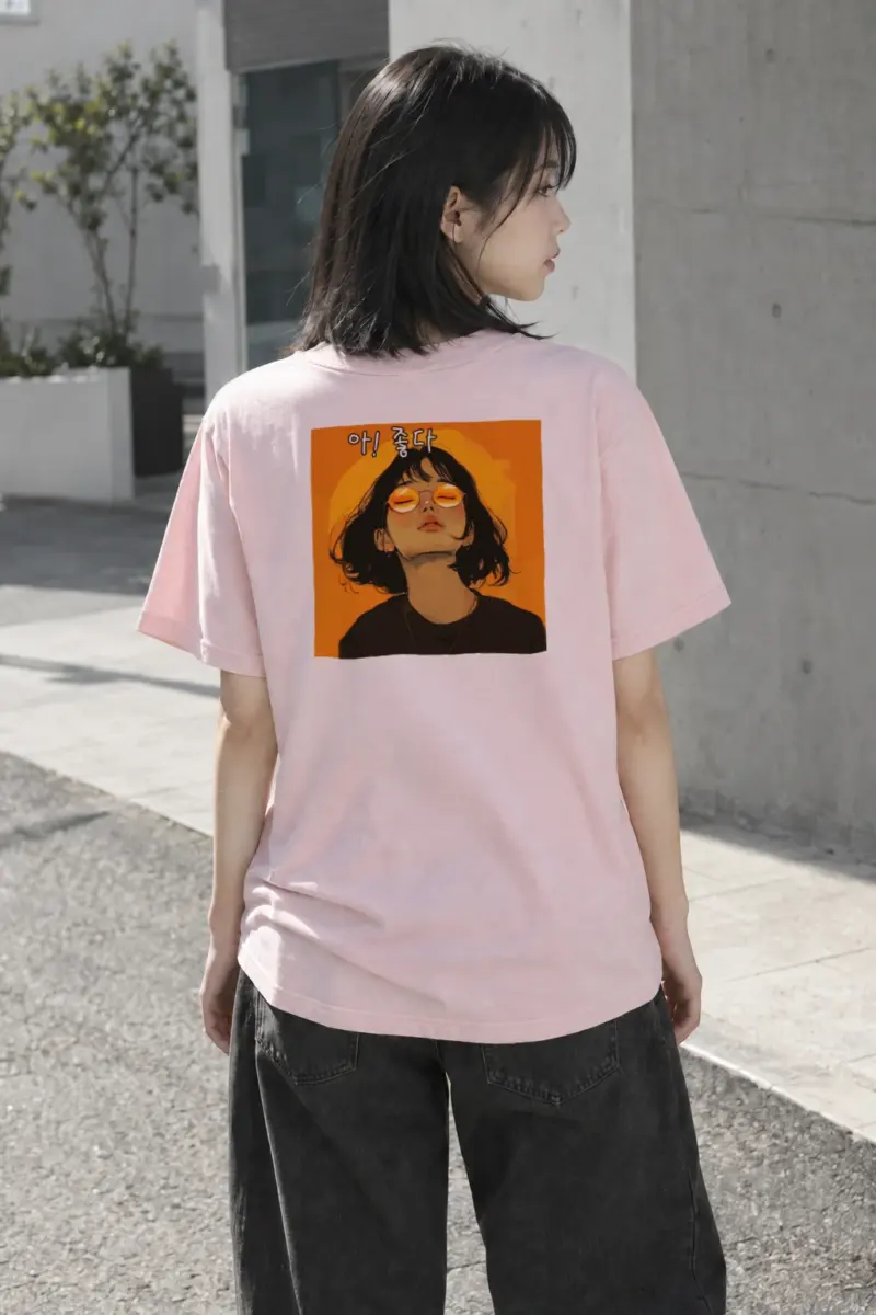 "Golden Hour Portrait" Heavyweight Unisex Crewneck T-shirt | Gildan 5000