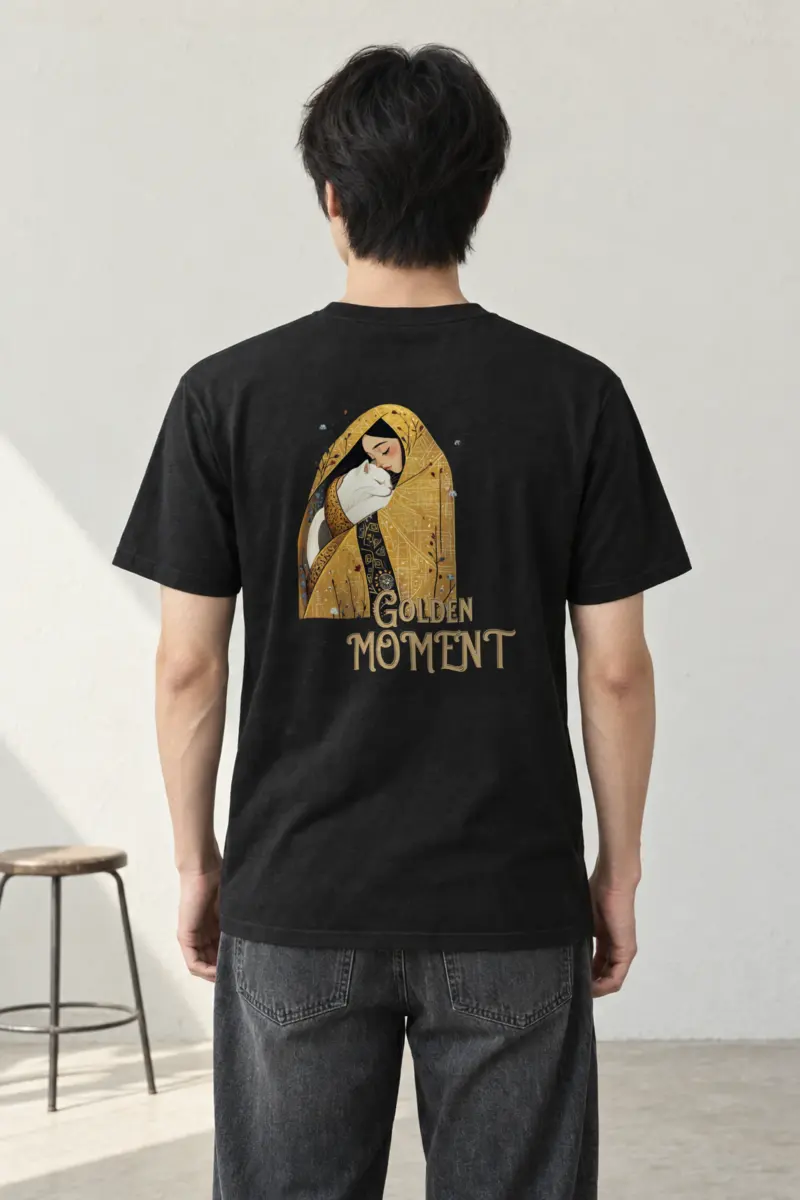 "Golden Moment" Heavyweight Unisex Crewneck T-shirt