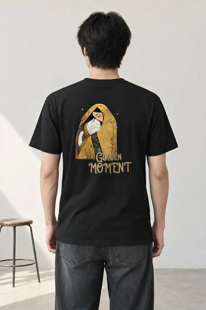 "Golden Moment" Heavyweight Unisex Crewneck T-shirt